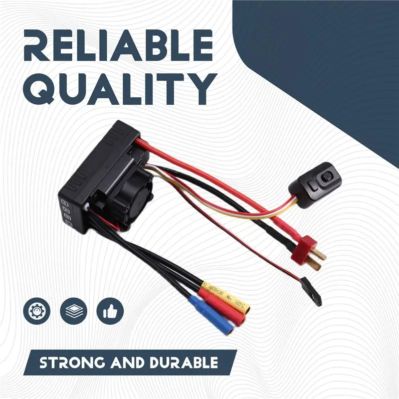 B78B-Brushless ESC 60A Waterproof Sensorless T Plug 2-3S For 1/For 10 For 1/For 12 For 1/For 14 For 1/For 16 RC Car F540 3650 Mo
