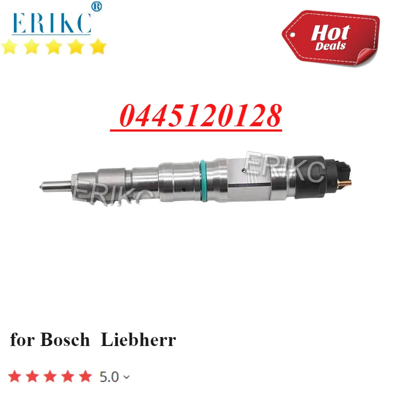 ERIKC 0 445 120 128 Diesel Fuel Pump Injector 0445120128 New Common Rail Fuel Injection 0445 120 218 for Bosch  Liebherr