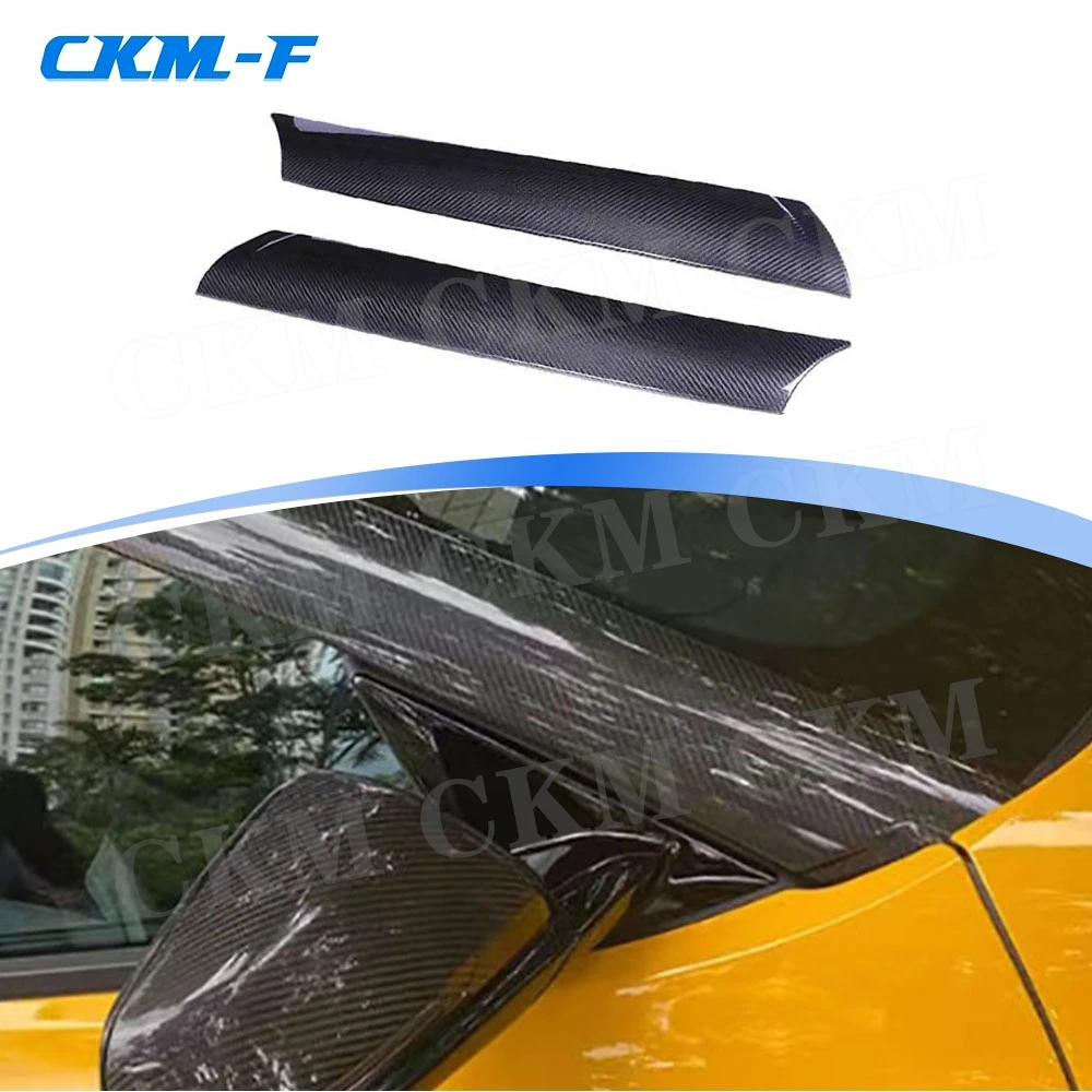 

Real Carbon Fiber Car Front Windshield Window A Pillar Trim Decorative Cover Accessories for Toyota Supra A90 A91 2019-2024 FRP