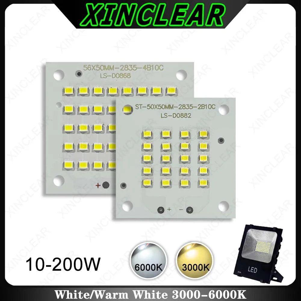 potencia total nova producao smd cob 2835 placa pcb led para fonte de luz holofote led 10w 20 30 50 100 150 200 100 01