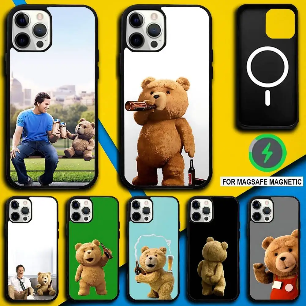 

T-Teddy Bear Movie Ted Phone Case For iPhone 16,15,14,13,12,11,Pro,Max,Plus,Mini,SE4,E Magnetic Magsafe Wireless Charging