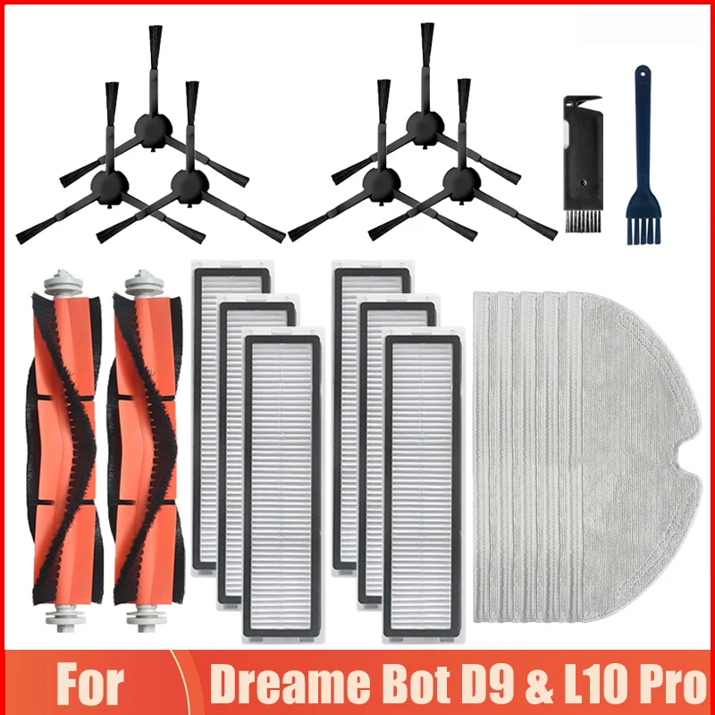 Hepa Filter Dweildoek Voor Dreame Bot L10 Pro D9 Trouver Robot Lds Vacuüm-Mop Finder Stofzuiger Mian Borstel Stofbak Onderdelen