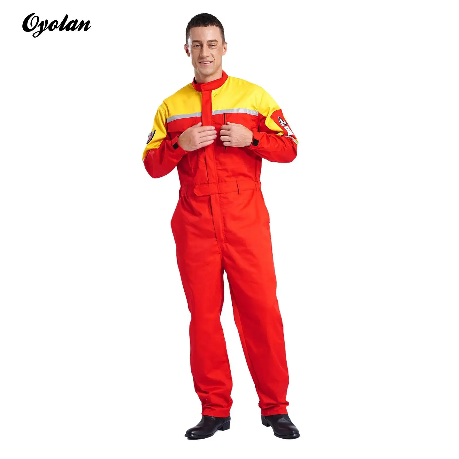 Slijtvaste antistatische beschermende jumpsuit voor heren Werkkleding Reflecterende bandjes met meerdere zakken Full-body overall Werkplaatsuniform