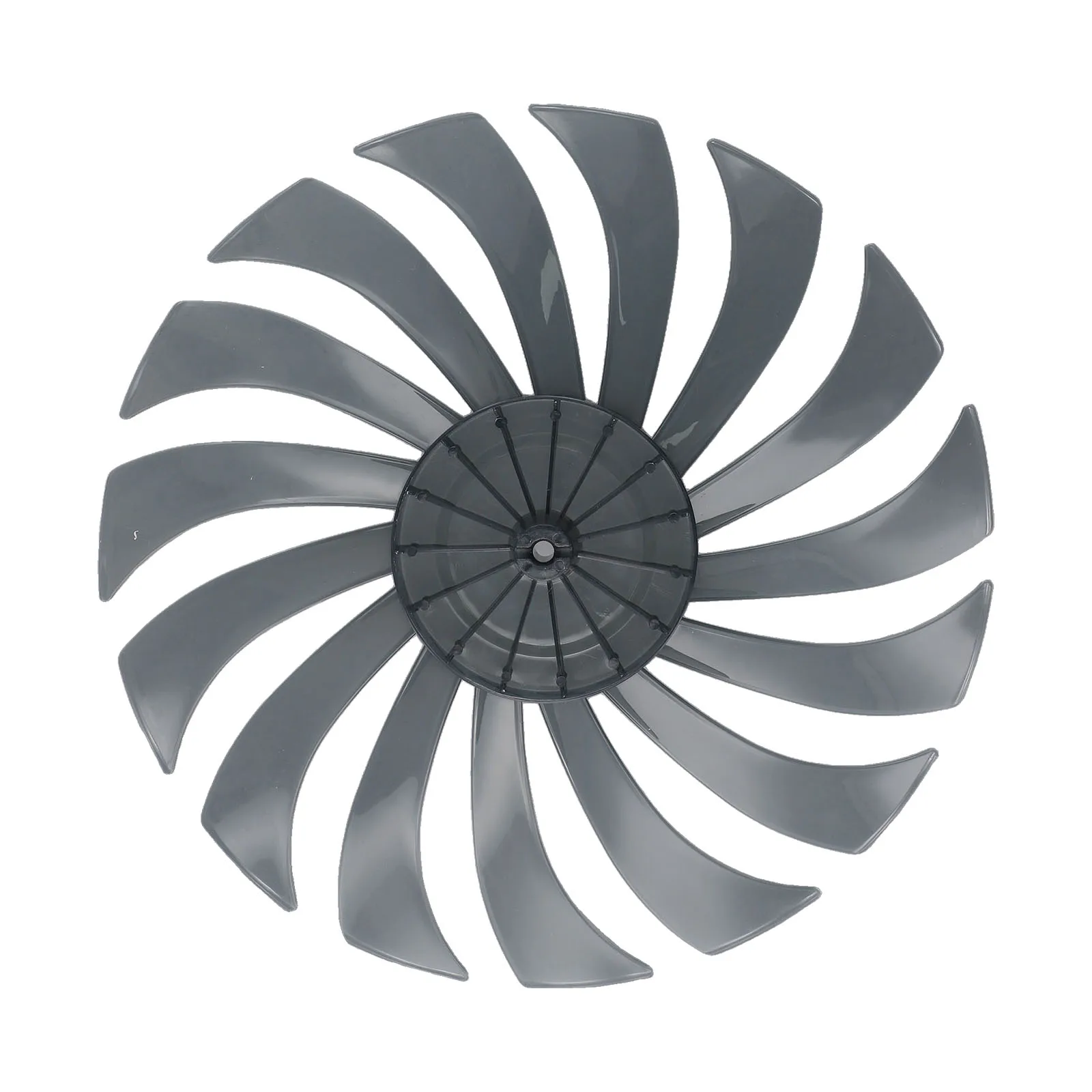 PP Plastic 14-inch 355mm Fan For blades Replacement Kit with 15-Blade Aerodynamic Design and Integrated Nut Cover