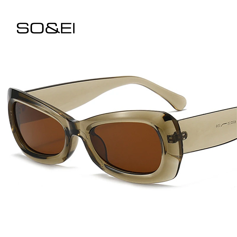 SO&EI Retro Cat-Eye-Sonnenbrille für Damen, modische Farbverlaufsbrille, UV400