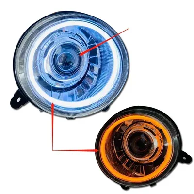 Car LED Headlight Assembly for Jeep Patriot Compass DRL Daytime Running Light angle eye HID Xenon lamp Bifocal lens