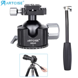 ARTCISE-Cabezal de bola de perfil bajo con mango, trรญpode panorรกmico CNC de Metal, cabeza de bola para cรกmara DSLR, videocรกmara, monopiรฉ, 44/54mm