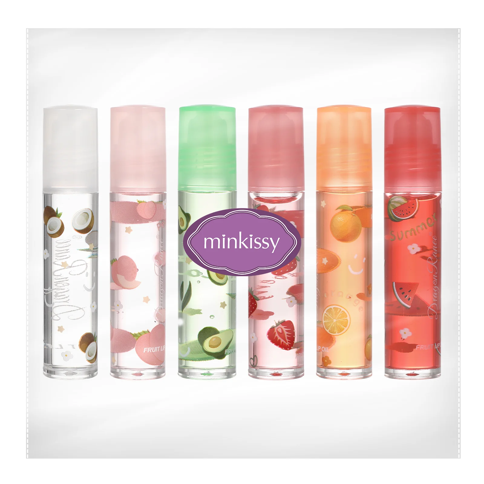 6 Pcs Fruit Lip Balm Liquid Lipsticks Lipgloss Protector Stocking Stuffer Oil Child