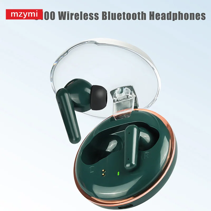 

mzymi S100 Bluetooth 5.3 Earphones Hifi Sound True Wireless Earbuds TWS Sports Headset Waterproof In Ear Headphones For XIAOMI