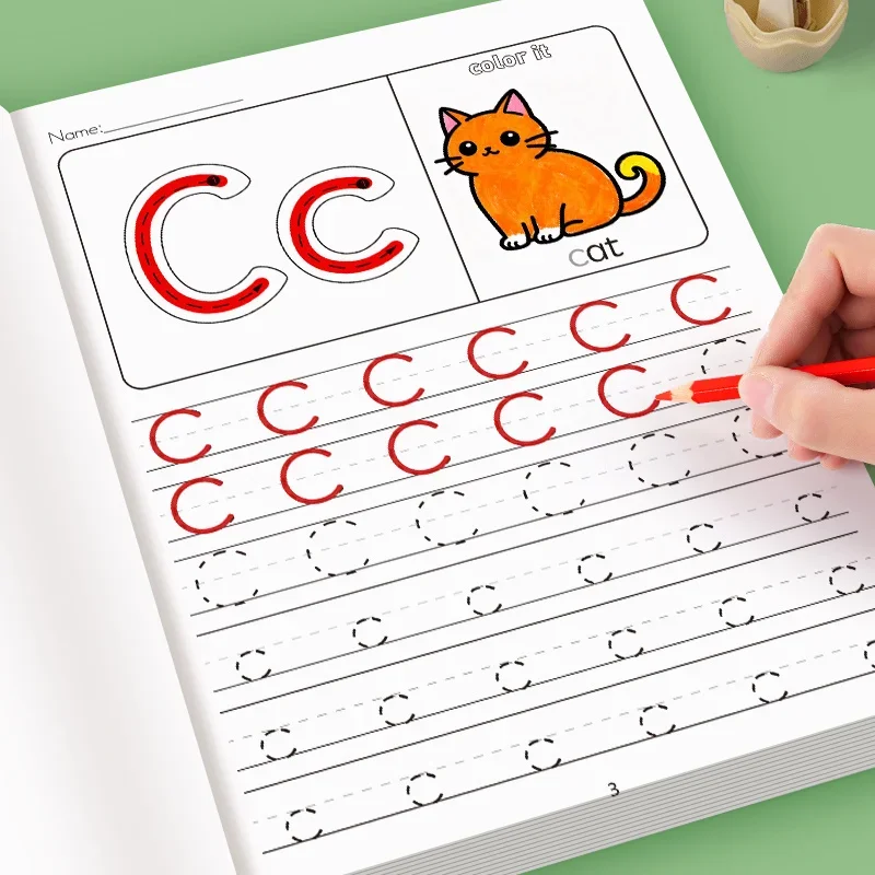 Alphabet-Übungsbücher für Kinder, A-Z-Schreibübungsbücher, Lernen, Schreiben, Zeichenseiten, Aktivitäten, Illustrationsbuch – Detail 3