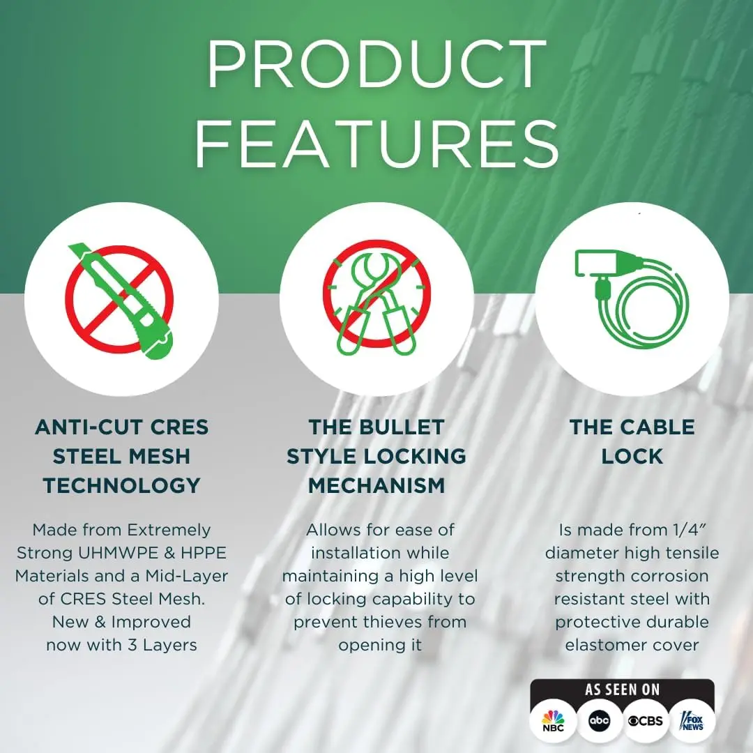 Universal Anti-Theft Vehicle Side Mirror Covers Set with Lock, Fits All Cars and Trucks for Protection