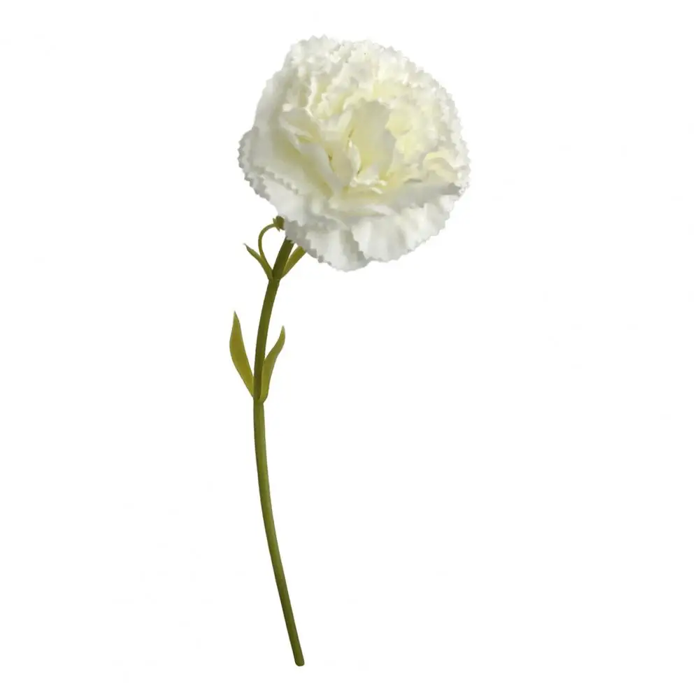 Small Vase Flowers Yellow Faux Flowers Artificial Carnations Bouquet Soft Realistic Faux Flowers Pastoral Style for Wedding