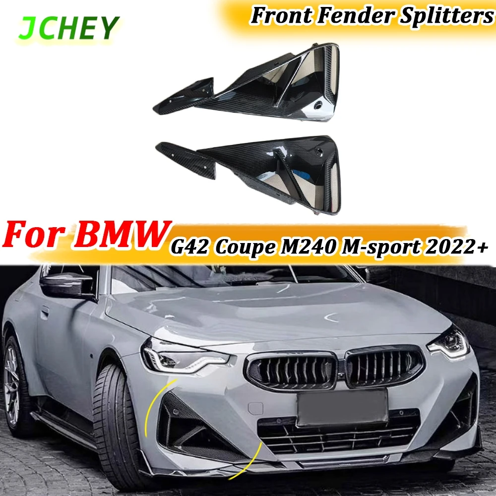 

Dry Carbon Fiber Front Bumper Air Vent Outlet Cover Trim for BMW 2 series G42 Coupe M240 M-sport 2022+ FRP Body Kits Accessories