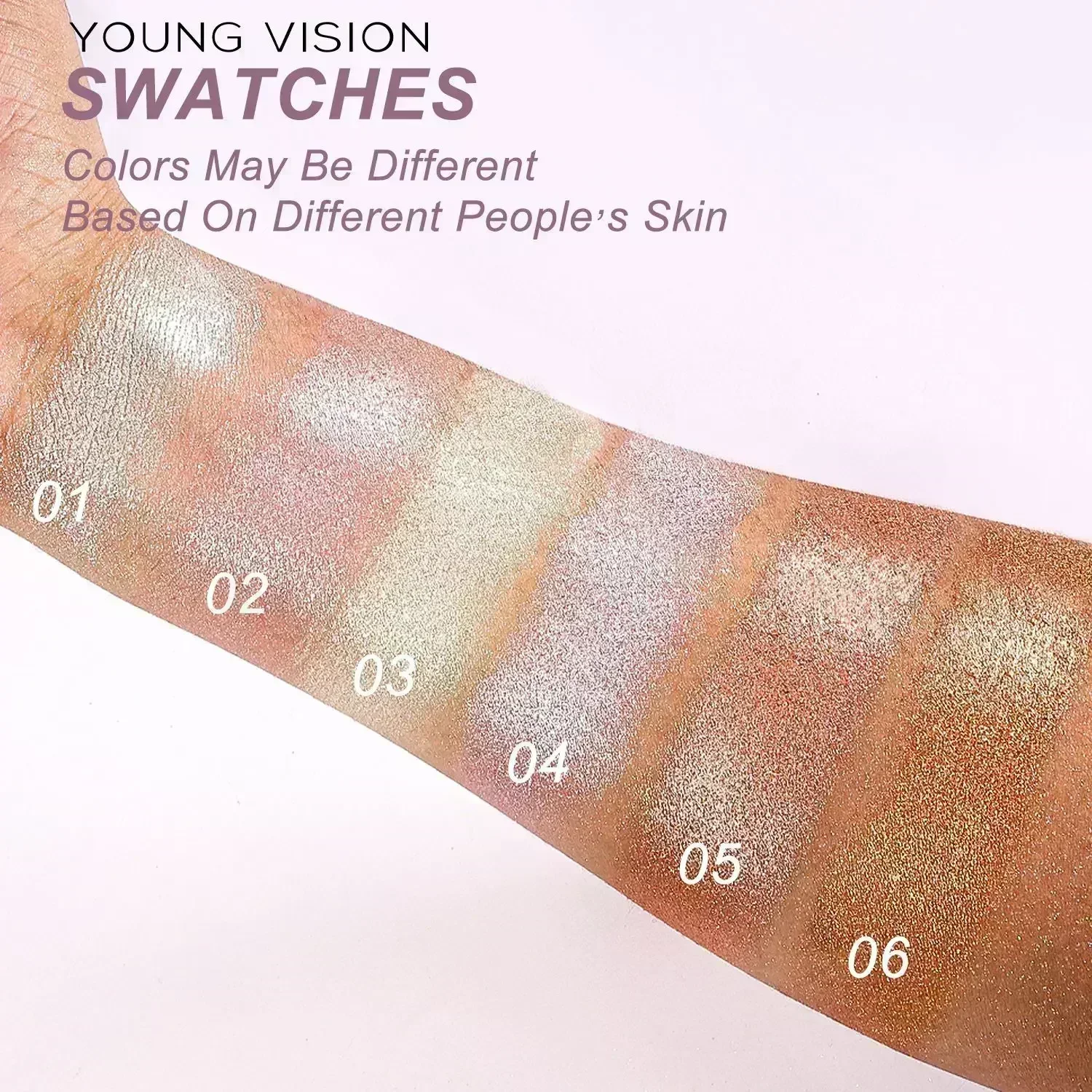 6 cores destaque pó shimmer glitter ilumina o tom da pele duradoura moda multifuncional sombra de olho nova paleta de maquiagem corporal