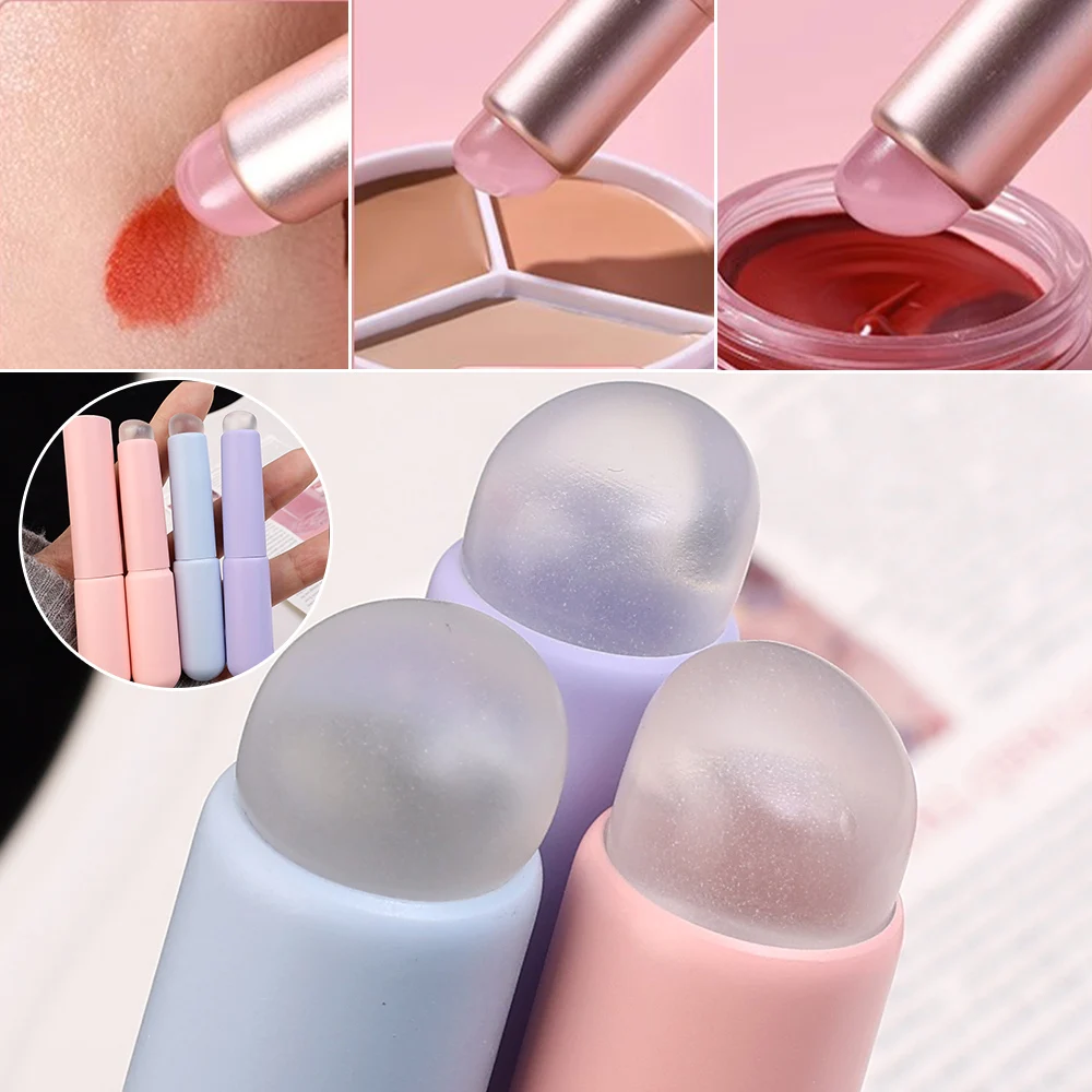 Brosse à lèvres en Silicone, correcteur, avec couvercle, applicateurs de masque à lèvres, brillant à lèvres, rouge à lèvres, outil de maquillage et de beauté, 3/1 pièces