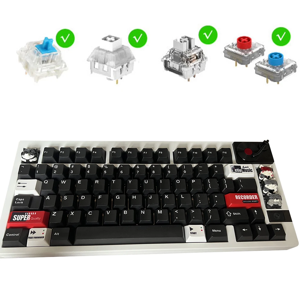 Customize PBT Keycaps 6.25U Spacebar Logo Picture Enter Key Cap Tab Caps Ctrl Win Shift No Backlit Mechanical Keyboard Keycaps