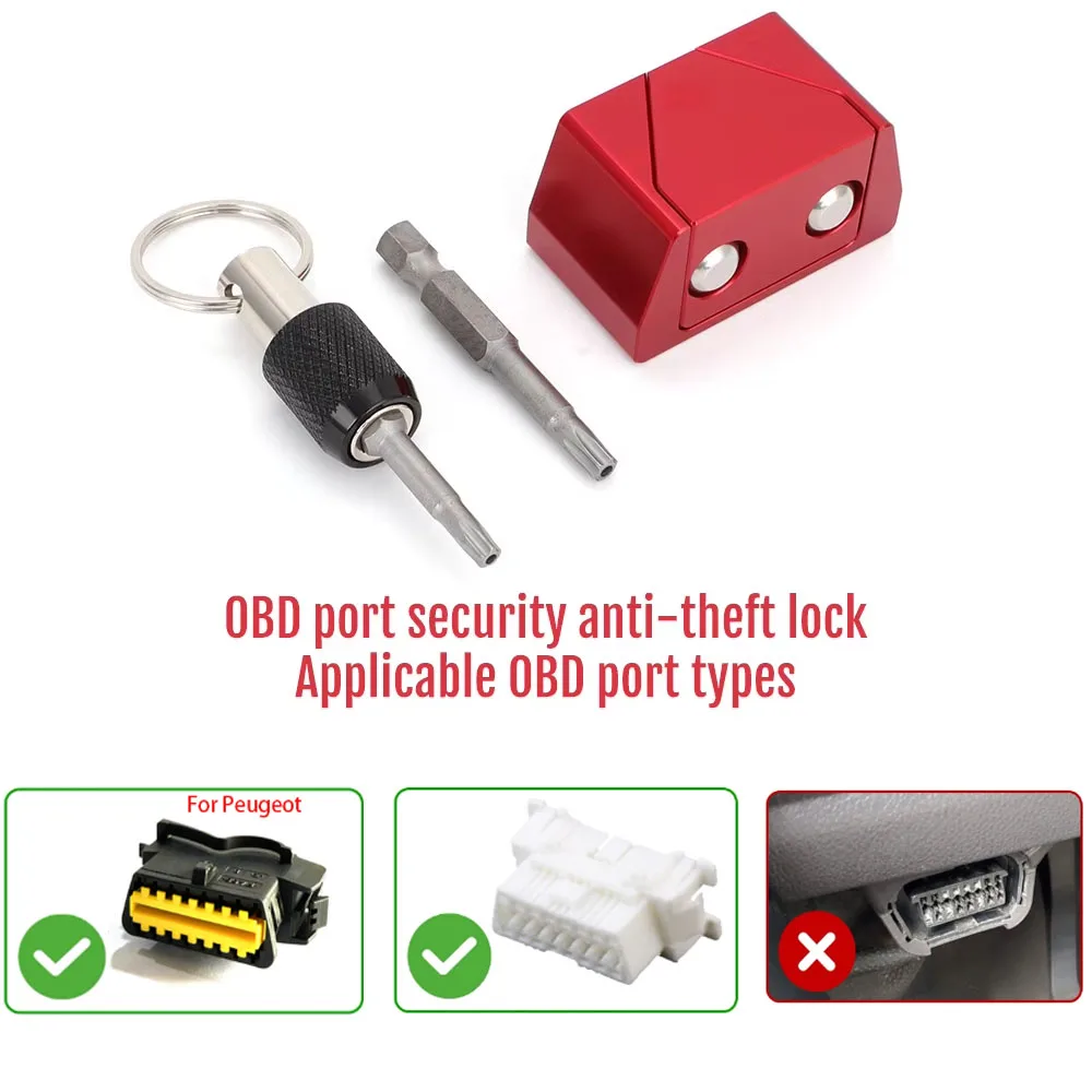 قفل أمان بمنفذ obd2 obd ii طقم مضاد للسرقة وصول إلى موصل obd للمركبات 1996-up