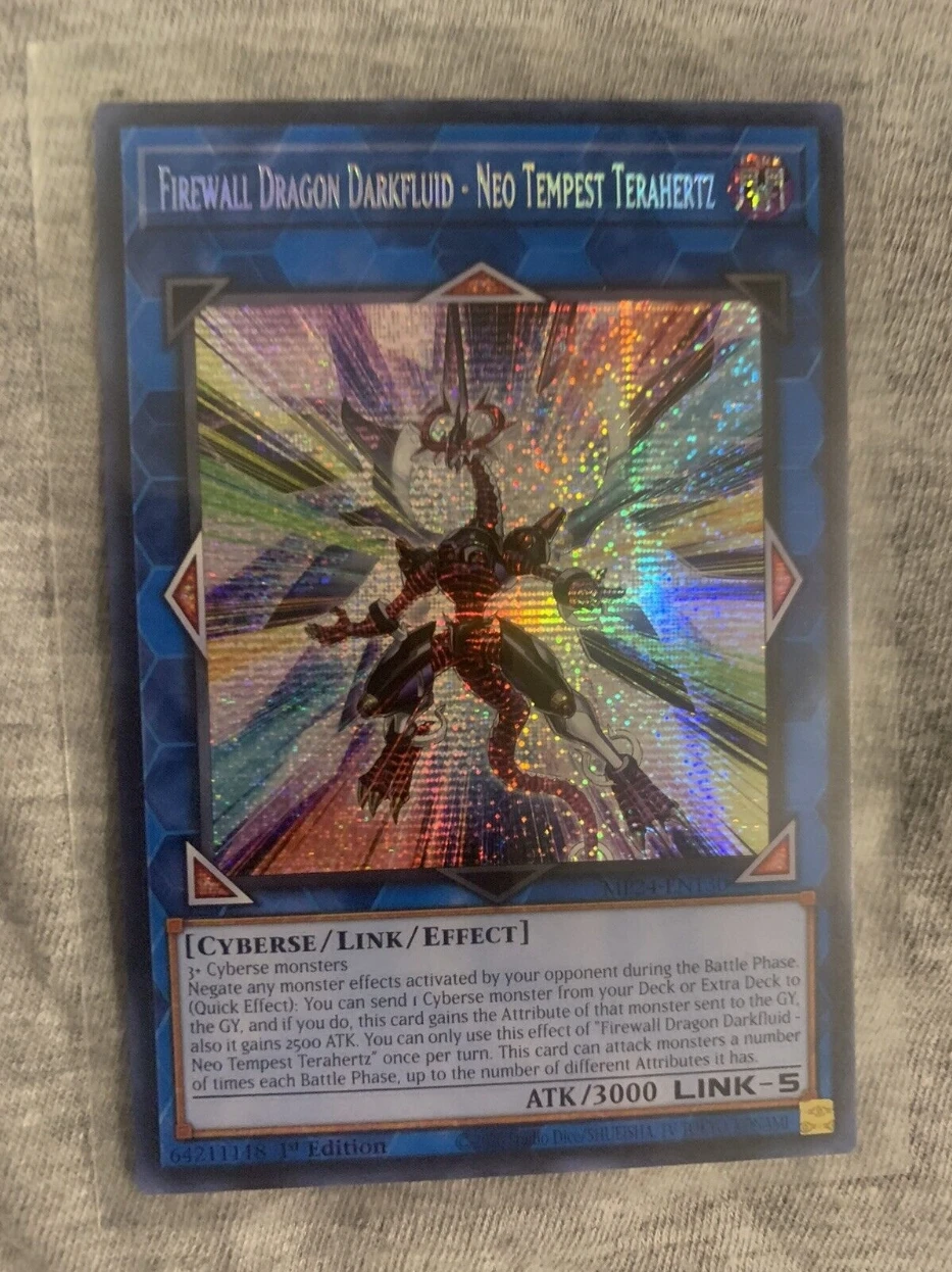 

Yugioh KONAMI Duel Monsters MP24-EN130 Firewall Dragon Darkfluid - Neo Tempest Terahertz Secret English 1st Edition Mint Card