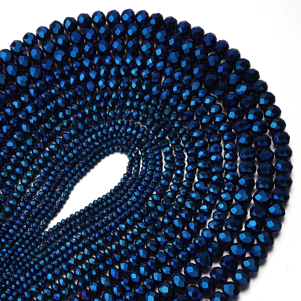 3 4 6 8 10mm Sapphire Faceted Crystal Beads Glass Spacer Beads For Jewelry Making DIY Handmade Bracelets Necklace Accessories image 4