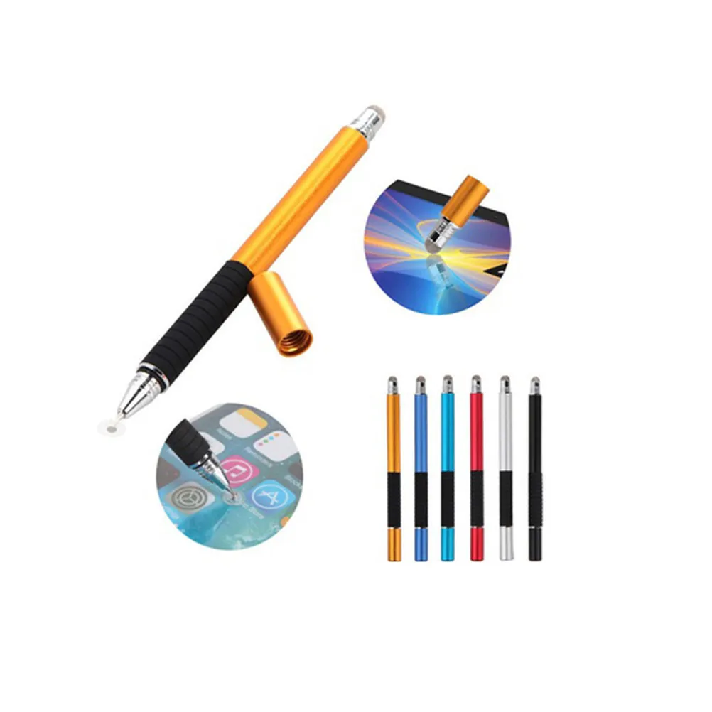 2 in Screen Stylus Pen Capacitive Disc and Fiber Tip Premium Build Stylish Red Design for Drawing Note Taking All Touch