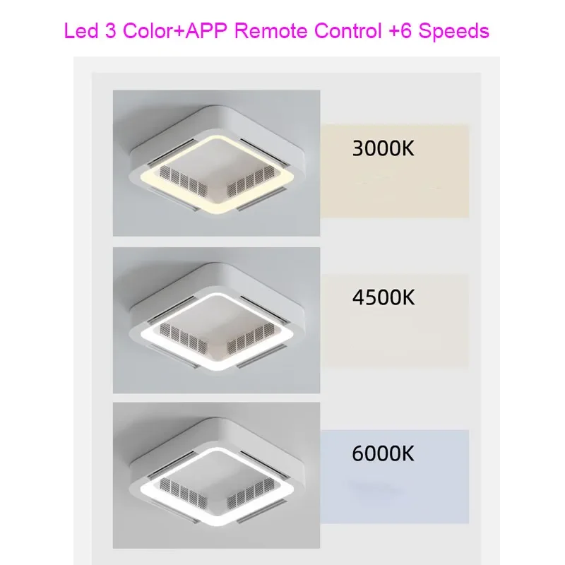 Imagem -03 - Lâmpada de Teto com Luz Bladeseless Controle Remoto sem Lâminas Circulador Led Quarto Sala de Estar Fãs do Escritório Smart App Novo