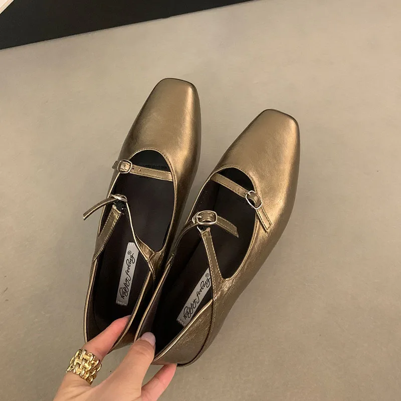 Schuhe, Lolita-Stil, flache Damenschuhe mit Schnallenriemen, Mary Janes, Damen-Flats, die die Körpergröße optisch erhöhen, weich, modisch, flache Damenschuhe. – Detail 11