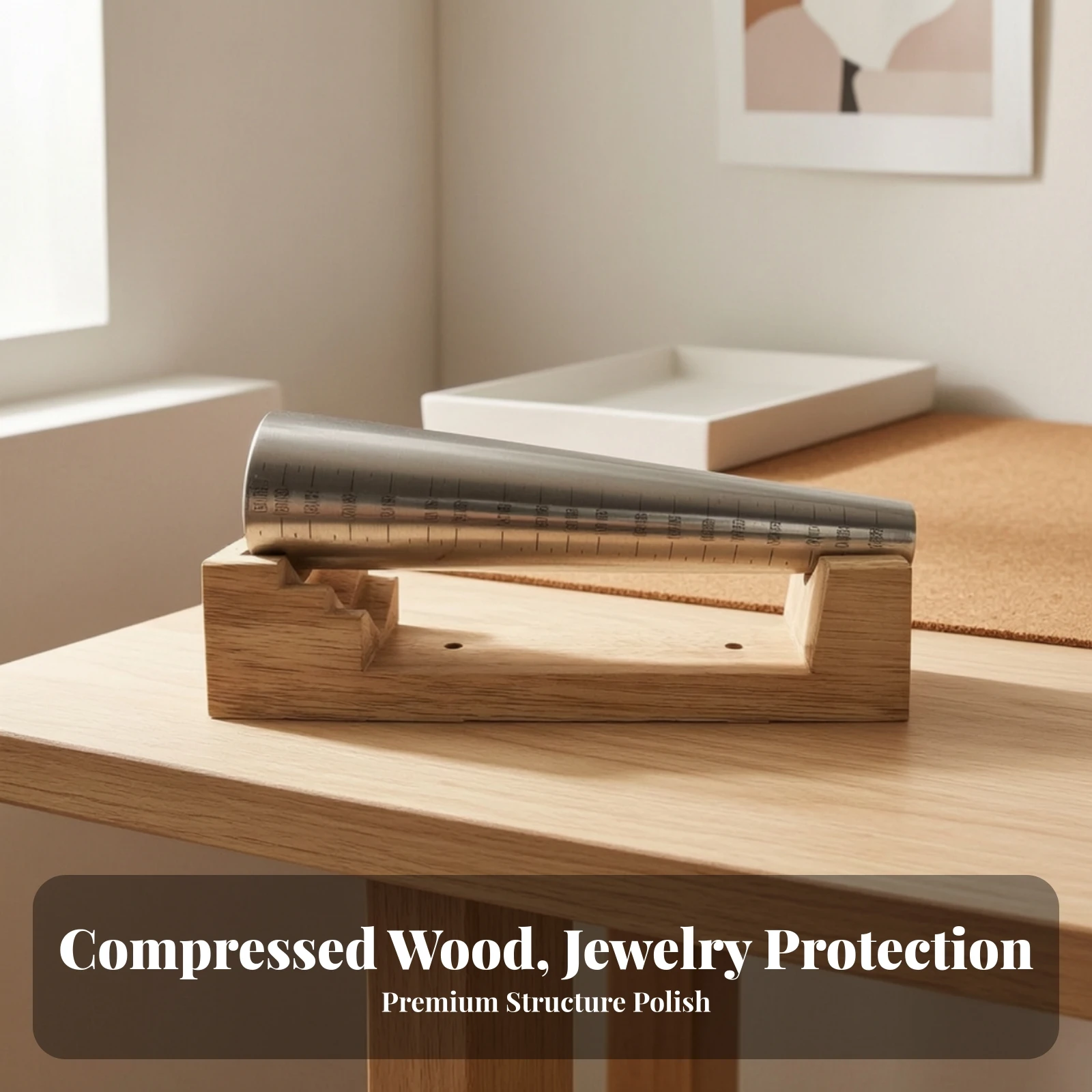 Bracelet Mandrel Block Easy to Use Wooden Bracelet Shaping Base Bangle Sizing Block for Jewelry Makers, Workshop