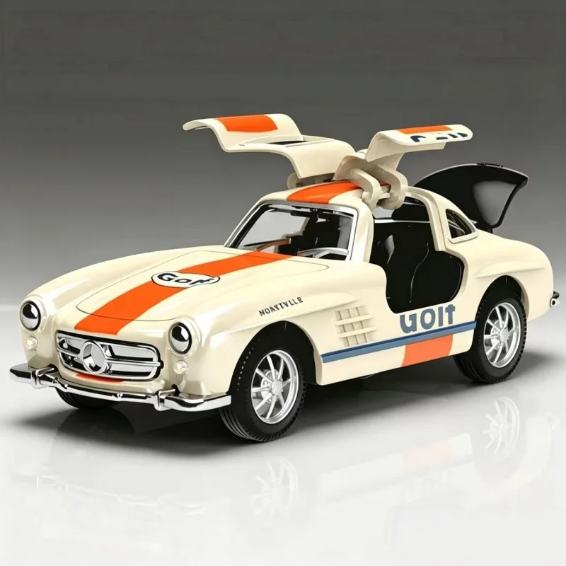 1/36 retro alloy classic sports car model, metal body, rubber tires, display and decoration. view 2