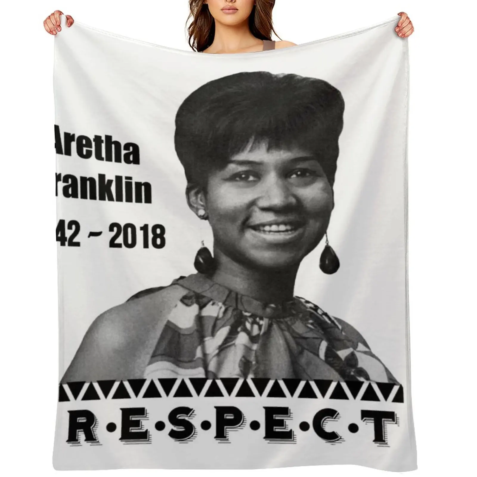 

Aretha Franklin 1942 - 2018 Respect Throw Blanket Stuffeds Picnic Decorative Throw Blankets