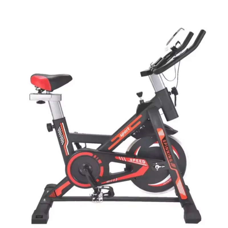 Bicicleta de Spinning con Transmisión por Correa, Bicicleta Estática Universal con Resistencia Magnética, Bicicletas de Ejercicio Silenciosas para Interiores, Unisex, Negra o Roja
