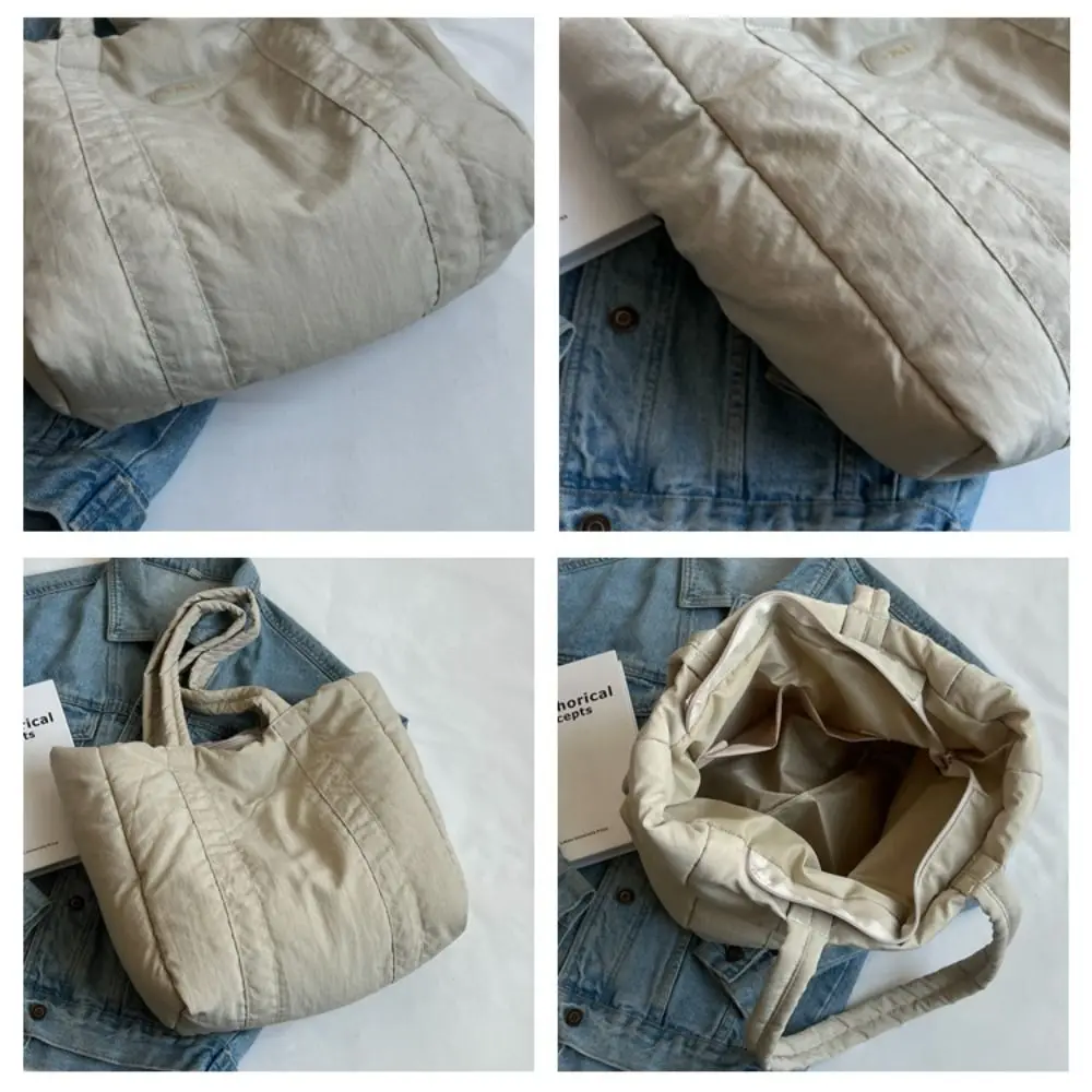 Nylon geste ppte Tasche elegant geschwollen mit Reiß verschluss Umhängetasche Handtasche große Kapazität Umhängetasche Frau