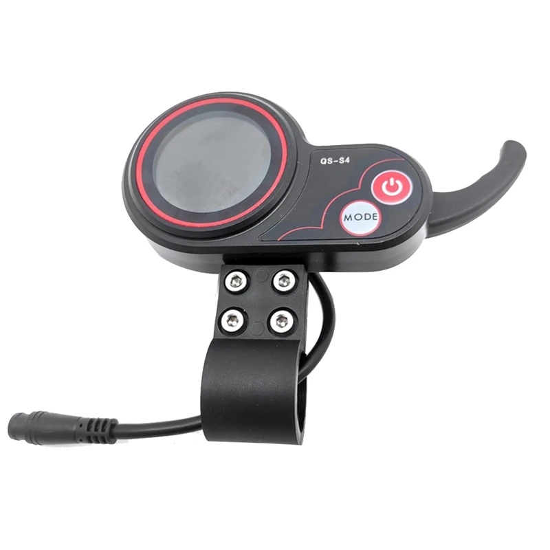 QS-S4 48V-60V Thumb Throttle LCD Display Meter For Zero 8 9 10 8X 10X Electric Scooter 6PIN Display Accessories