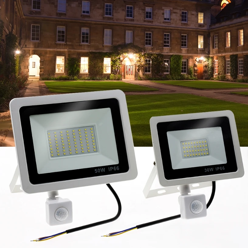 

IP66 Waterproof PIR Motion Sensor LED Floodlight 220V 240V Outdoor Wall Lighting 10W 20W 30W 50W 100W Flood light Spotlight