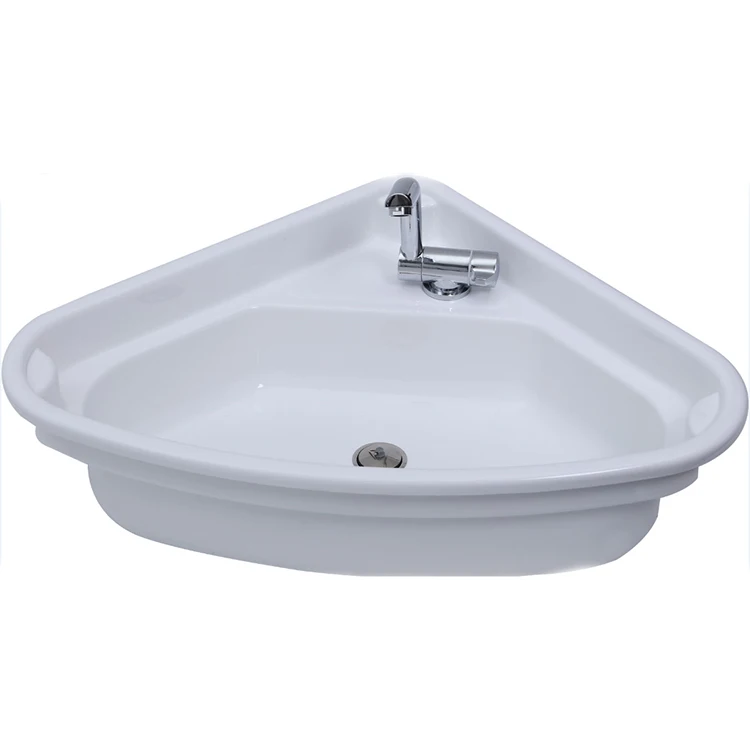China Factory Hot Sales Acrylic RV Basin Light Weight Motorhome Folding Basin Y003A White RV Washing Folding Basin
