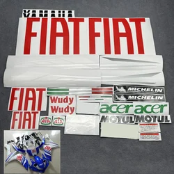 Motorcycle Universal Bodywork Vinly FIAT Decals Fairing Kit Stickers For Yamaha YZF R1 2004 2005 2006 2007 2008 2009 2010 2011