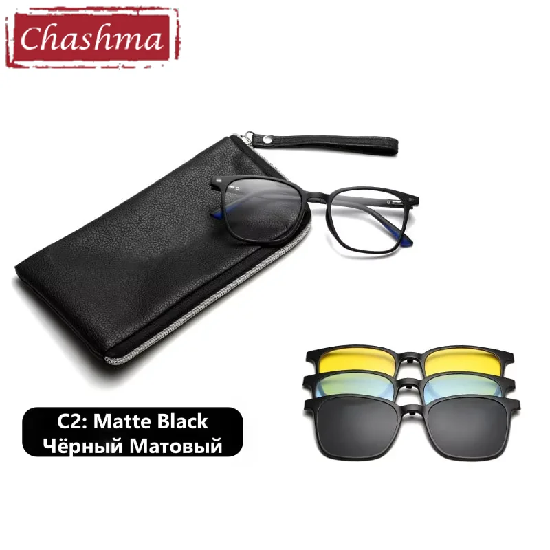 

Chashma Brand Polarized Clips TR 90 Glasses Quality Optical Mopia Frame Eyeglasses Female Round Eyeglasses Men Sunglasses