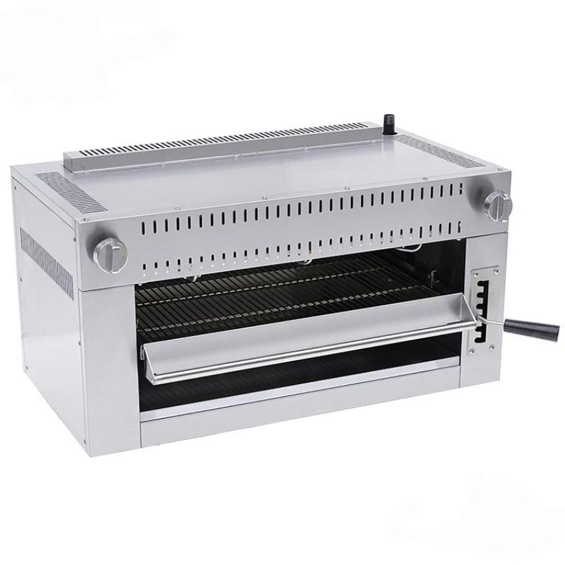 36 Inch Commercial Gas Grill with Three Rack For Restaurant Gas Salamander  Grill Machine