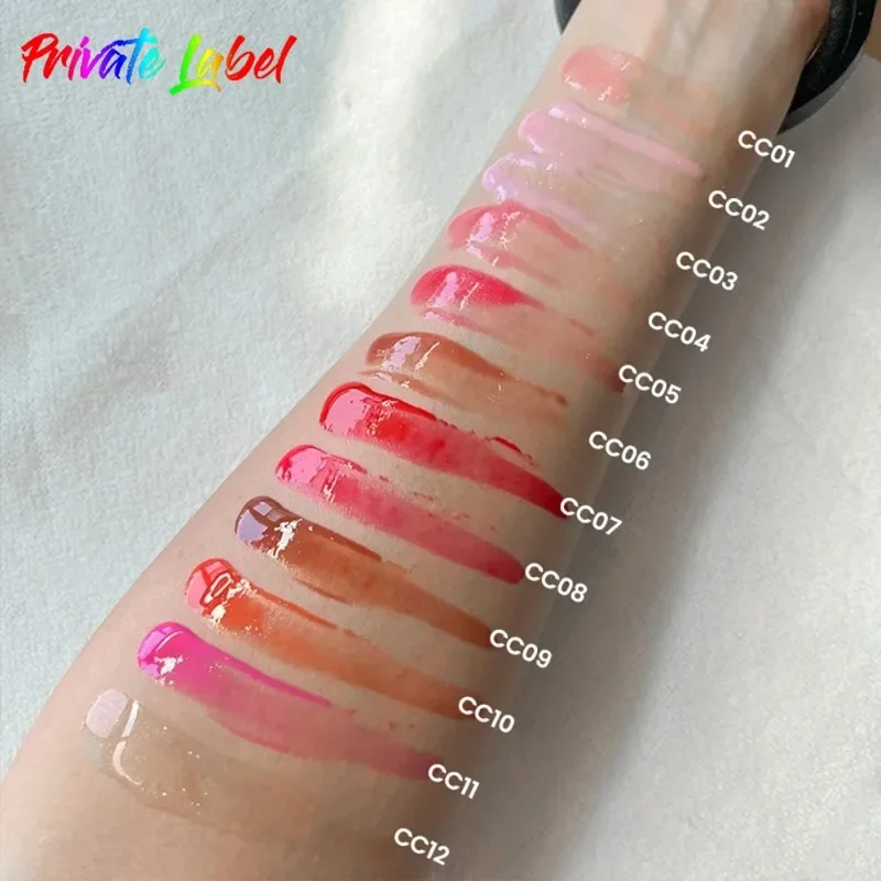 Private Label 6Ml Water Lipgloss Langdurige Hydraterende Voeding Lipmake-Up Schoonheid Cosmetica Sexy Rode Lip Tint Bulk Custom