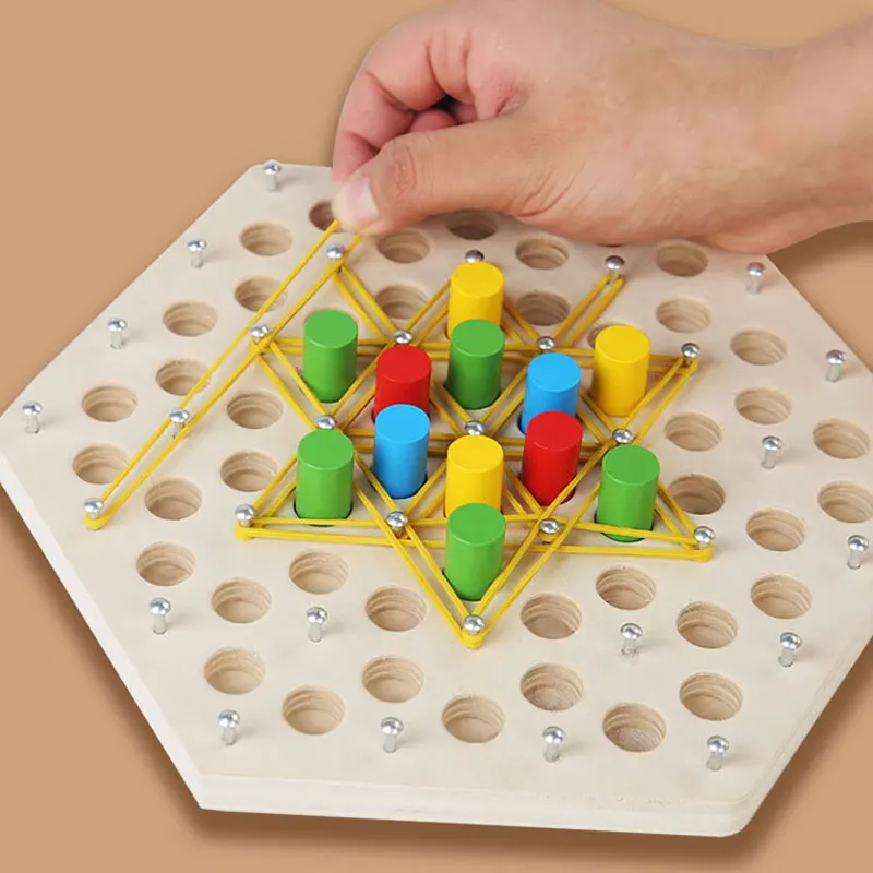

Chain Battle Chess Puzzle Game Geometry Chess Desktop Game Rubber Band Training Family Interaction Exercise Thinking Toys Gift