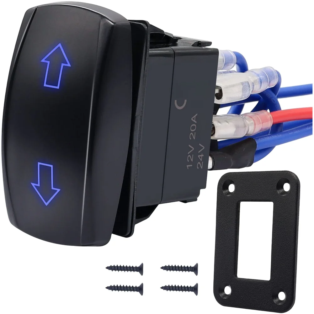 LED Illuminated 7-pin Switch Panel Up To 100000 Electrical Cycles Compatible With 12V-24V Systems For RVs For Trailers