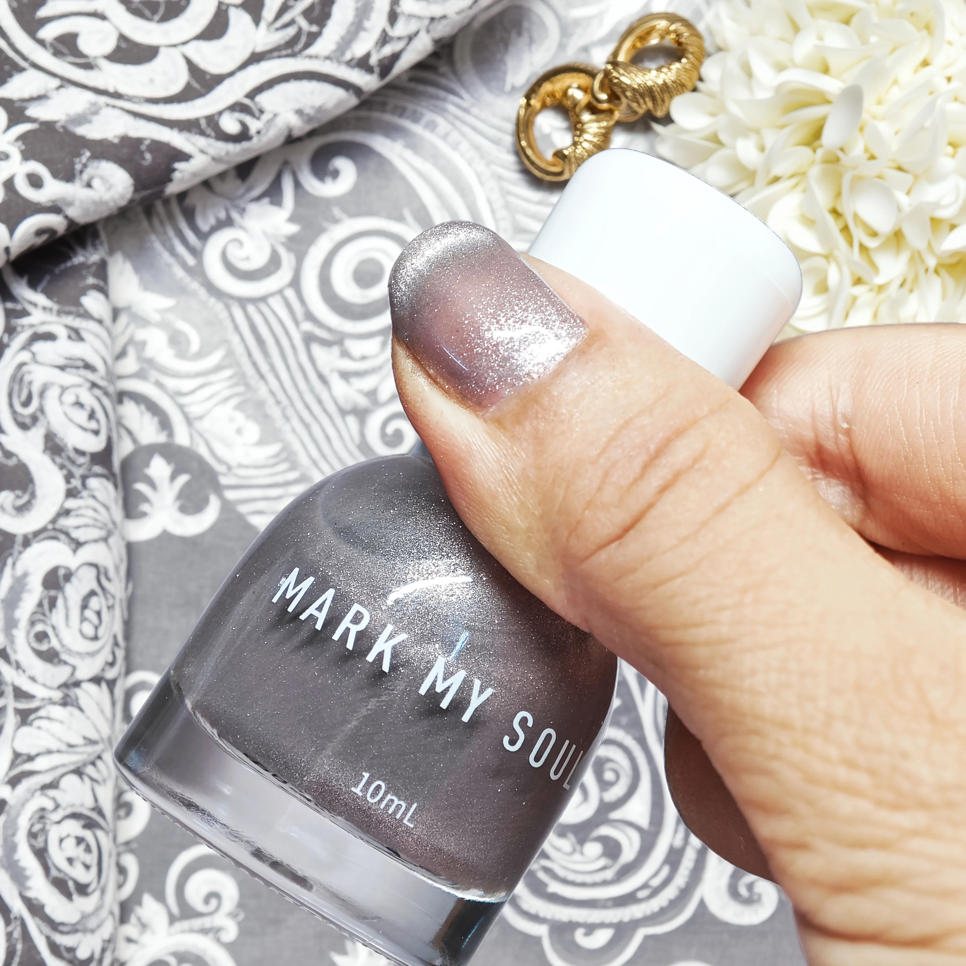 طلاء أظافر S112 بيربل سول 10 مل بدون خبز على شكل عين القطة. قاعدة الروح الأرجوانية مع بريق اللافندر. سريع الجفاف، يدوم طويلاً #2