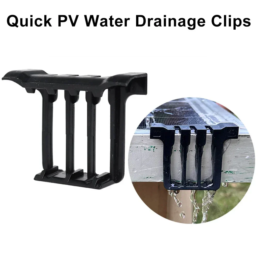 10PCS 30/33/35/40mm Solar Panel Water Water Guide Clips For PV Photovoltaic Panel Water Drained Away Clip Water Dust Remove