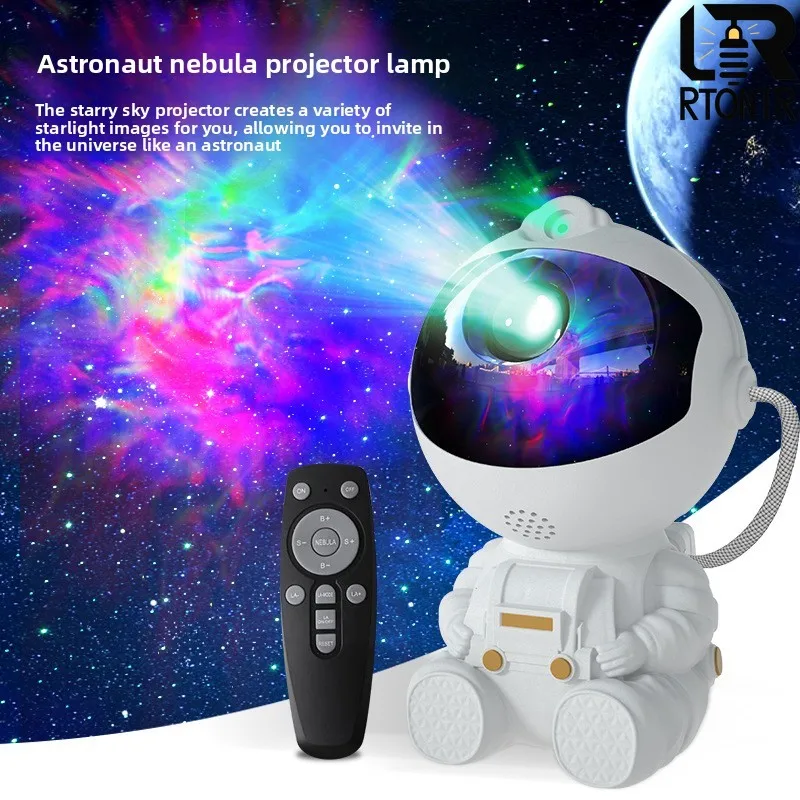 Star Projector Galaxy Night Light Astronaut Space Projector Starry Nebula Ceiling LED Lamp for Bedroom Home Decorative kids gift