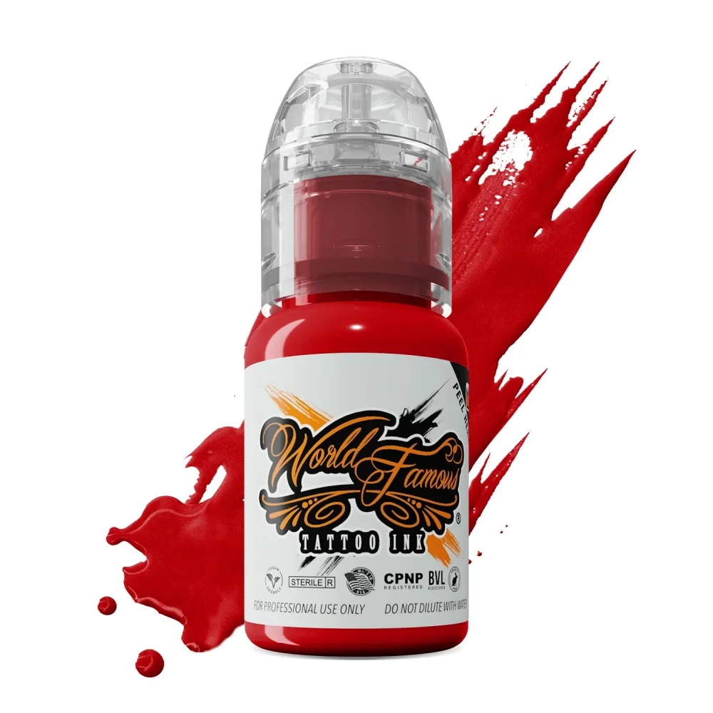 15ML 1/2oz Sailor Jerry Red Tattoo Ink Body Art Tattoo Ink Vibrant Vegan Long Lasting No Color Loss Professional Tattoo Ink