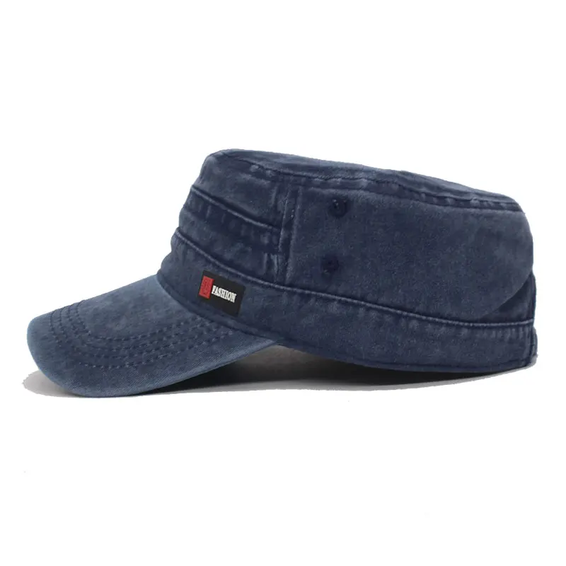 Moda bawełna Vintage mężczyźni czapki wojskowe kobiety stałe Gorras czapki kapelusze dla kobiet płasko zakończony kości regulowany kobieta armia