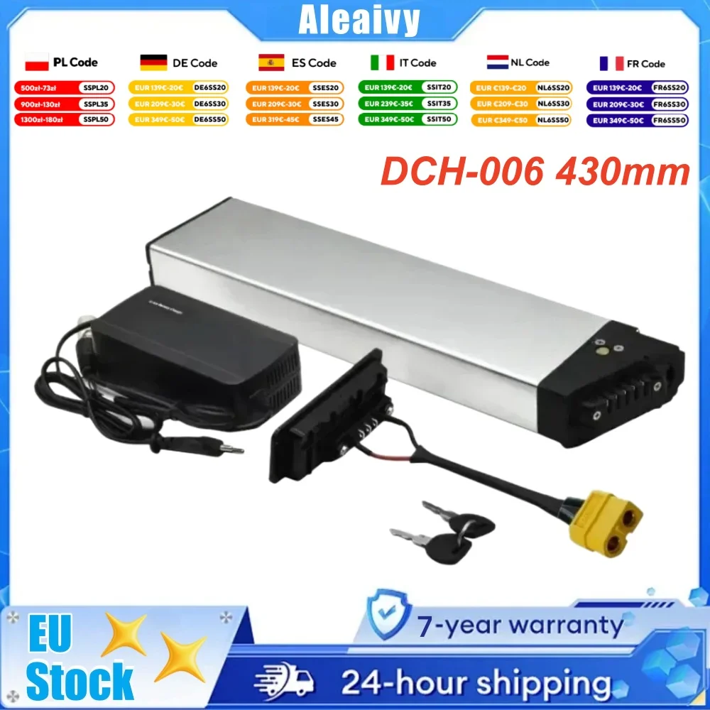 48V Faltbares Fahrrad-Akku 10,4Ah 12,8Ah 14Ah DCH-006 für Samebike LO26 20LVXD30 Fiido M1 Pro LAFLY X3 X5 Elektro-XP E-Bike
