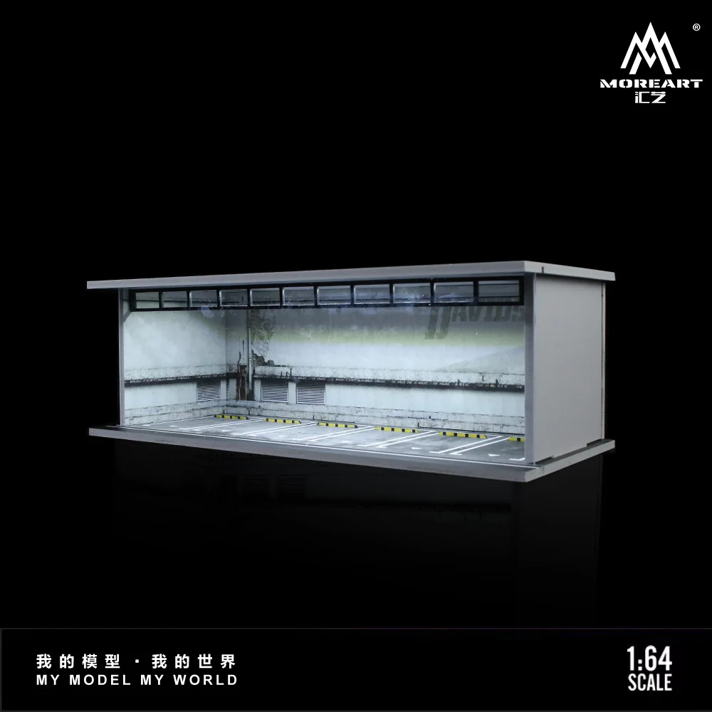 MoreArt 1/64 Underground parking lot LED lighting version assembly scene model set/shipping in january 2025