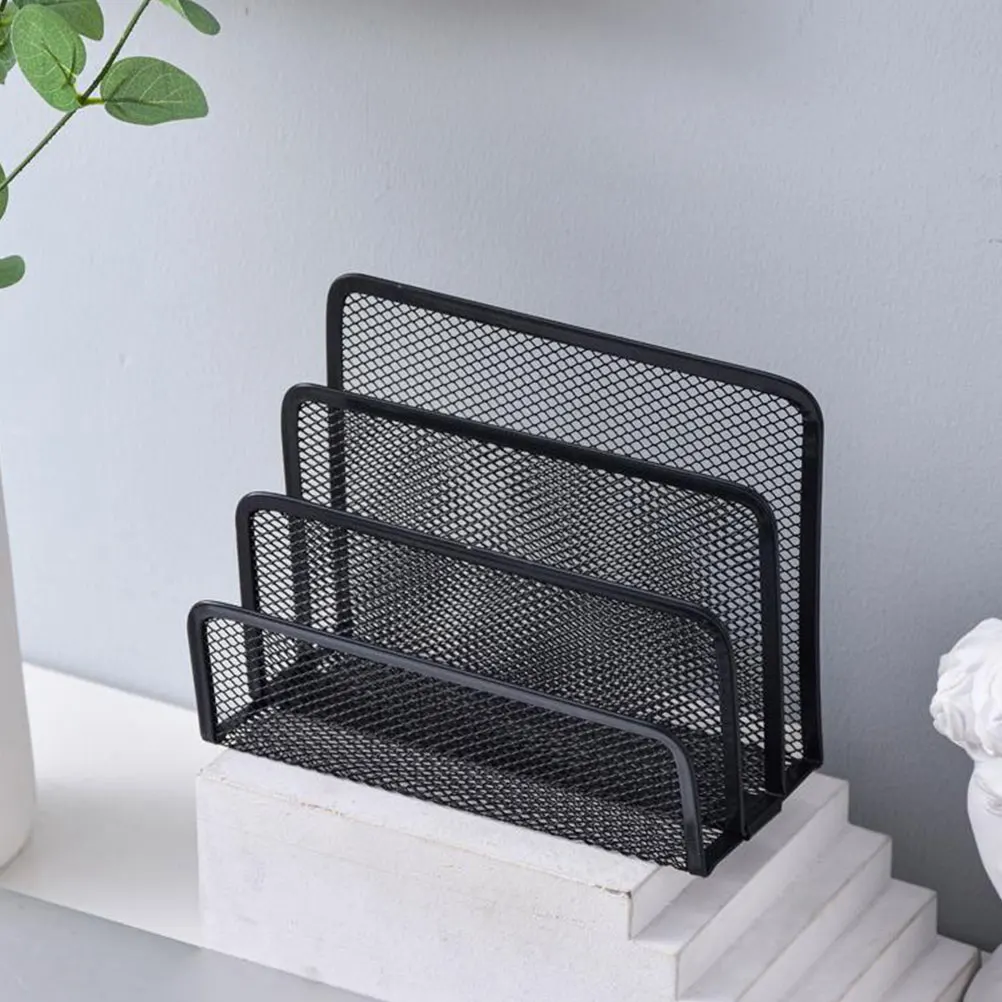 2 шт., железная сетка, держатель для файлов, настольный органайзер, сортировщик, органайзер для бумажных документов, офисная стойка для рабочего пространства