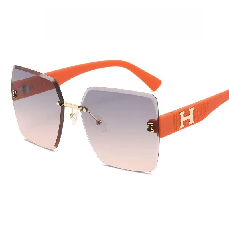 Nuovi occhiali da sole alla moda con scatola grande, lettere, occhiali da sole da esterno, personalità online, celebrità, occhiali da sole da strada