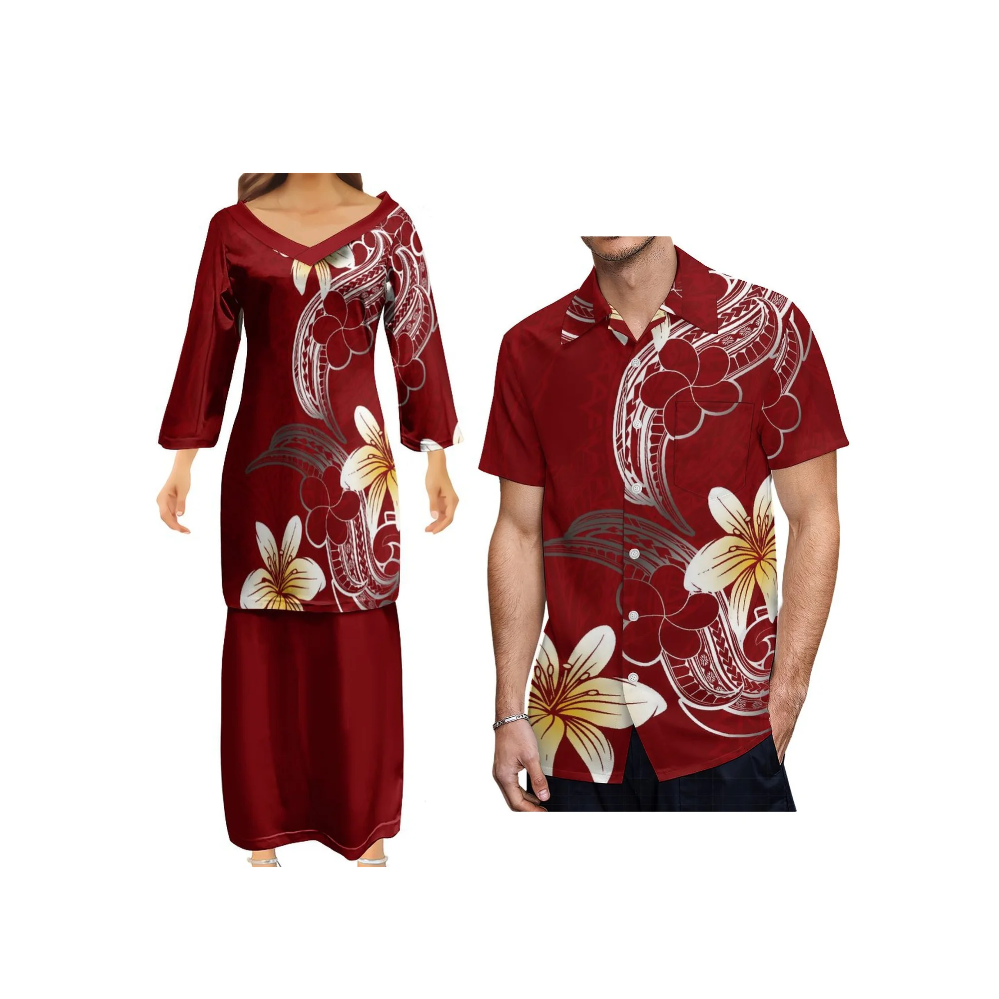 Ethnic Style V Neck Samoa Tong - огляд і ціна Ethnic Style Dresses